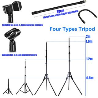 Mic Stand Boom Microphone Stands Tripod Gooseneck Mic Arm Stand Height