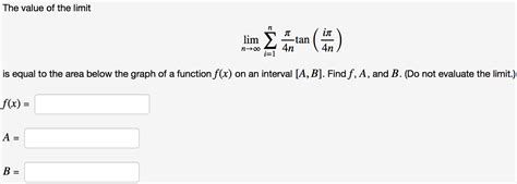 Solved The Value Of The Limit Lim N Tends To Infinity Sigma