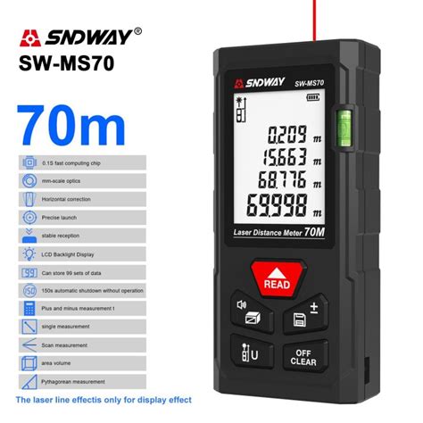 Sndway Laser Range Finder M M M Green Light Distance Meter