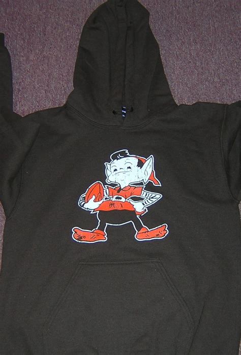 GPS Sports Gallery | Cleveland Browns Brownie Elf Screened Brown Hoodie ...