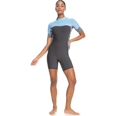 Roxy Womens Swell Series Mm Back Zip Shorty Wetsuit Erjw