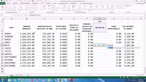 Isr Personas Morales Constructoras Con Excel Youtube