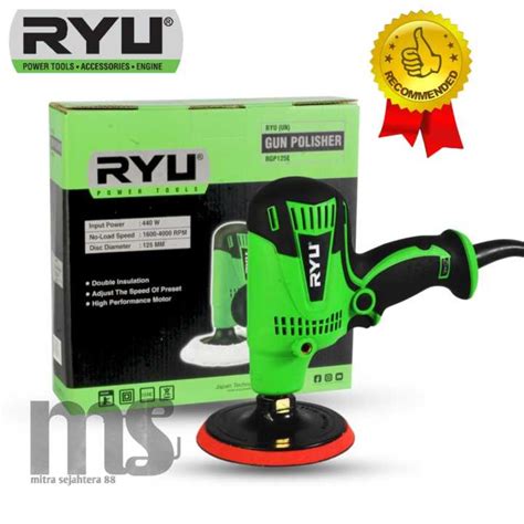 TEKIRO RYU Mesin Poles RGP125E Polisher RGP125E Mobil Motor Kaca