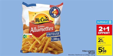 Promo Frites surgelées MCCAIN chez Carrefour Market