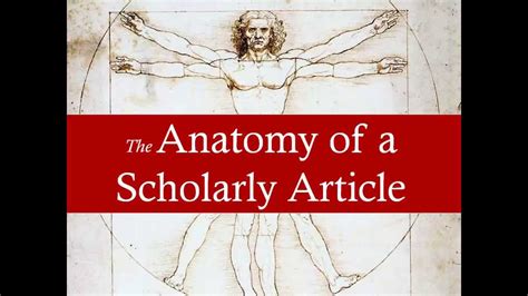 The Anatomy Of A Scholarly Article Youtube