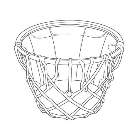 Desenho Cesta De Basquete P Gina Para Colorir Esbo O Esbo O Vetor Png