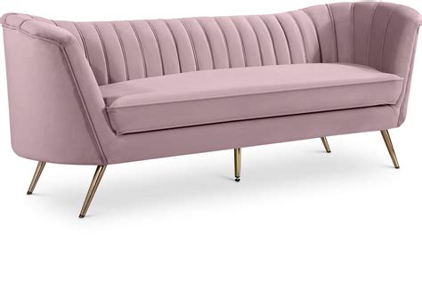 Margo Pink Velvet Sofa