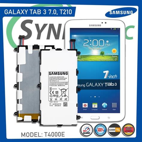 Original Samsung Galaxy Tab 3 70 Battery T211 T210 T215 Model T4000e 4000mah Original