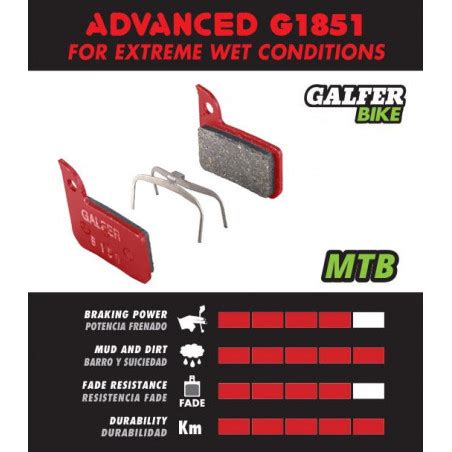 Galfer Plaquettes De Frein Galfer Magura MT5 MT7 Rouge Advanced