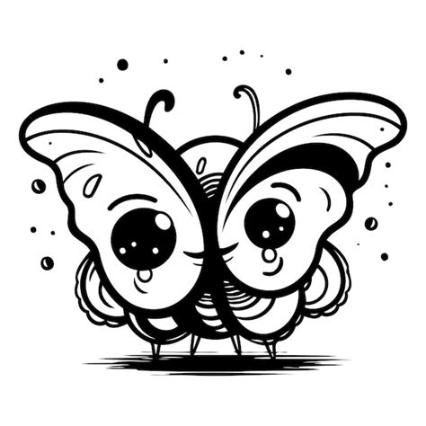 Premium Vector Cute Butterfly Cartoon Vector Illustration Isolated On