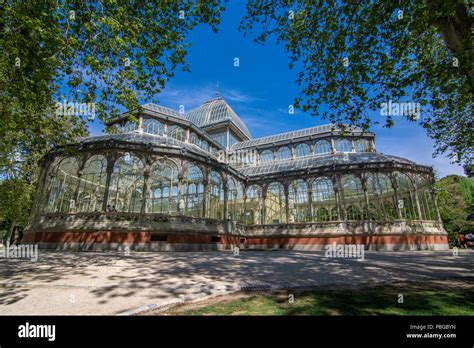 Madrid, Spain, April, 2017: Crystal Palace on Retiro Park in Madrid ...