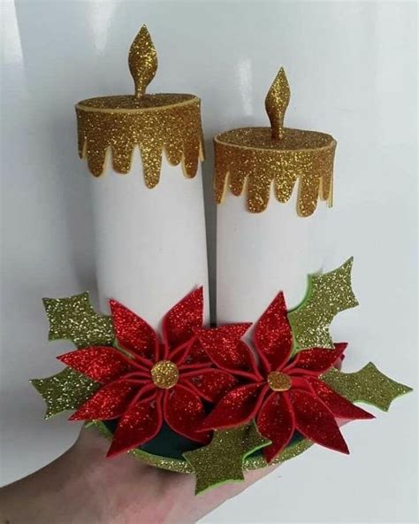 Diy Haz Una Veladora Decorativa Para Navidad Usando Cartones De Rollos