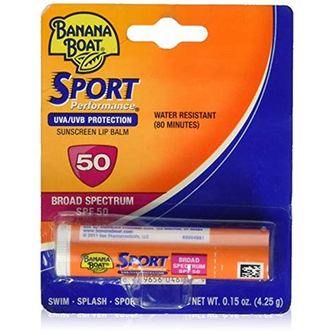 6 Pack Banana Boat Sport Performance Sunscreen Lip Balm Spf 50 15oz