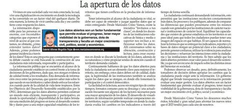 Columna De Opini N La Apertura De Los Datos