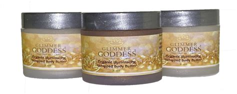 Organic Shimmering Whipped Body Butter 2 Oz Travel Size Glimmer