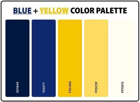 Blue And Yellow Color Palette Color Palette Yellow Blue Colour