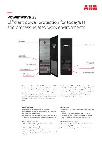 PowerValue 31/11 T , a single-phase UPS with scalable runtime for ...