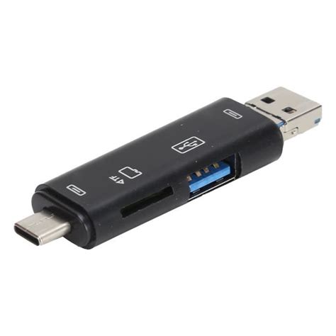 Lecteur de carte USB Type C OTG Qiilu 5 en 1 pour téléphone et