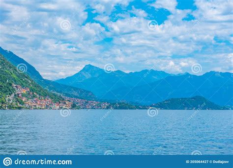 Landscape of Lake Como in Italy Stock Image - Image of village, range ...