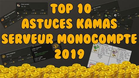 Dofus Top Astuces Kamas Monocompte Youtube