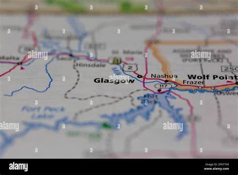 Glasgow montana map hi-res stock photography and images - Alamy