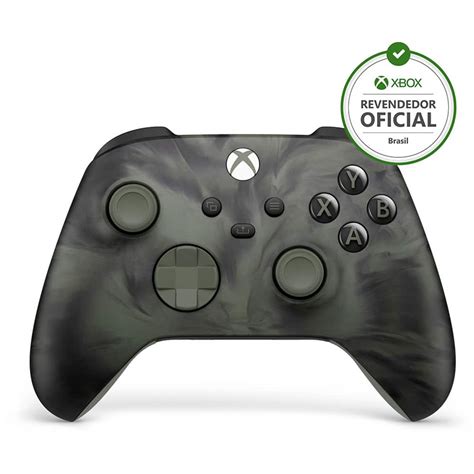 Controle Sem Fio Xbox Series Nocturnal Vapor Verde E Preto Qau