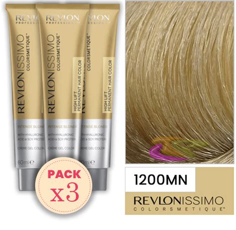 Pack 3 Tintes Revlonissimo Intense Blonde 1200mn Natural 60 Ml Revlon