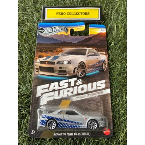 Hot Wheels Nissan Skyline Gtr R Brian Fast Furious Shopee Malaysia