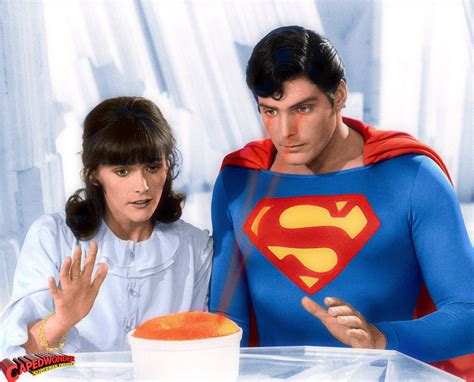 Christopher Reeve as Superman and Margot Kidder as Lois Lane have ...