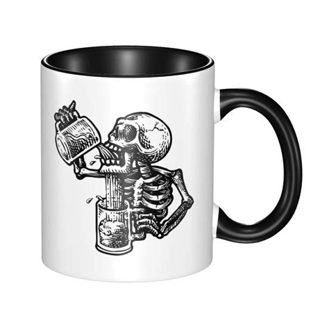 Drunk Skull Personalized Mug Cup For Coffee Custom Cups Beer Glass