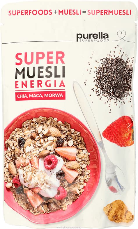 Super Musli Energia Maca Morwa Nasionami Chia 200g Purella Superfoods