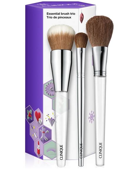 Clinique 3-Pc. Essential Makeup Brush Set - Macy's