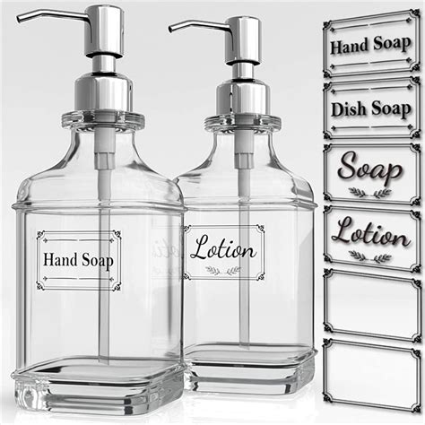 Beowanzk Lot De Distributeur Savon Verre Distributeur Liquide