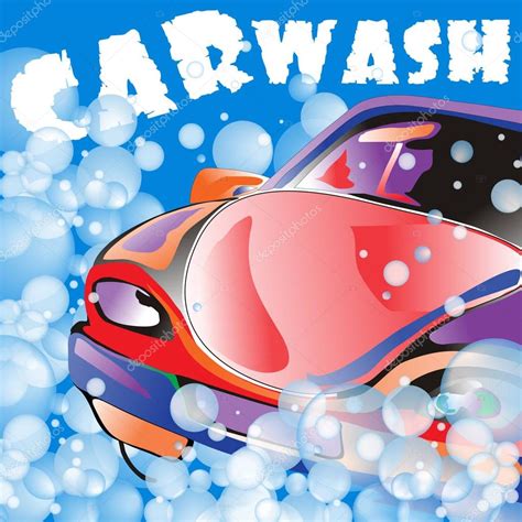 Car wash. Poster template for your design. Vector Stock Vector by ...