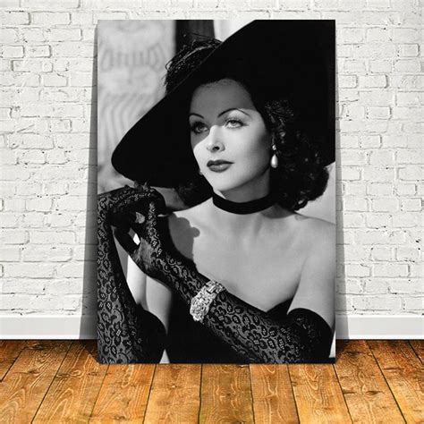 Hedy Lamarr Movie Star Poster Canvas Painting Wall Art Poster Etsy