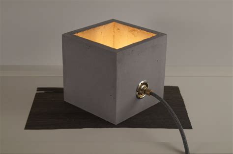 Concrete Table Light Concrete Lamp Etsy