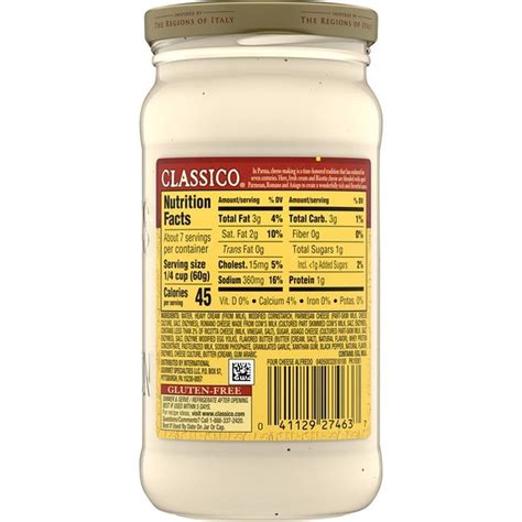 Classico Four Cheese Alfredo Pasta Sauce 15 Oz Instacart