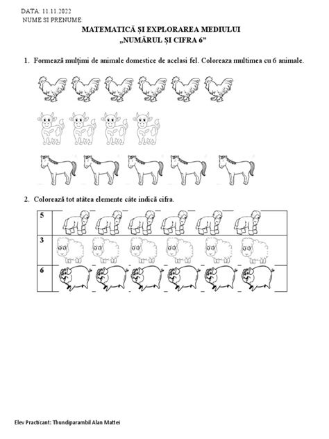 Fisa Numarul Si Cifra 6 Pdf