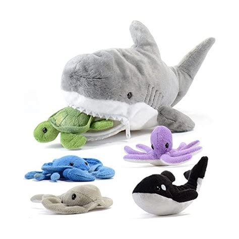 PREXTEX Set de Peluches Requin en Peluche de 15 Pouces 38 Centimè