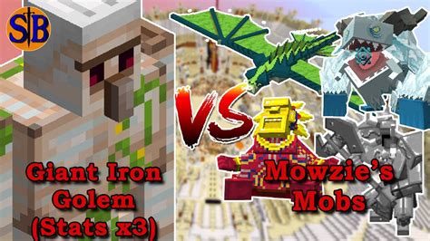 Super Giant Iron Golem Vs Mowzie S Mobs Minecraft Mob Battle YouTube