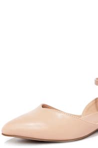 Chic Nude Flats Ankle Strap Flats D Orsay Flats 25 00