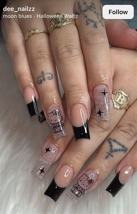 Pin By Y🫧 On Nail Ish In 2024 Grunge Nails Long Acrylic Nails