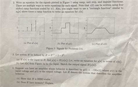 Solved Write An Equation For The Signals Plotted In Chegg