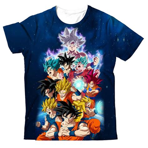 Camisa Blusa Camiseta Goku Todas Transformações Elo7