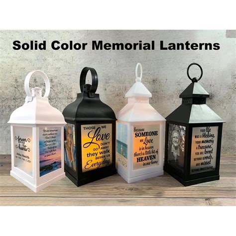 Custom Memorial Lantern With Message And Photo Pet Memorial Lantern