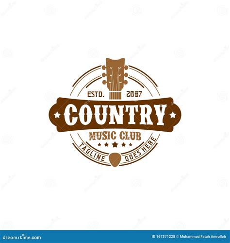 Vector Country Music Club Typography Logo Design Inspiration ...