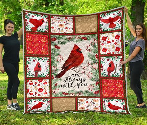 Bird Quilt Cardinal Birds Red Birds Cold Weather Camping Personalized Quilt Custom Quilts