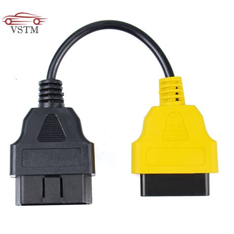 1pcs For Fiat Ecu Scan Adaptor Connector 16pin OBD2 16pin Cable OBD