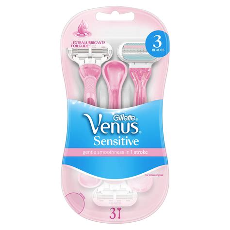 Gillette Venus Sensitive Women S Disposable Razors 3 Pack Womens