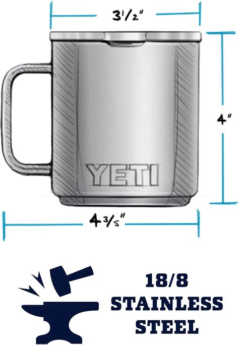 YETI Rambler Taza apilable de 10 onzas aislada al vacío acero